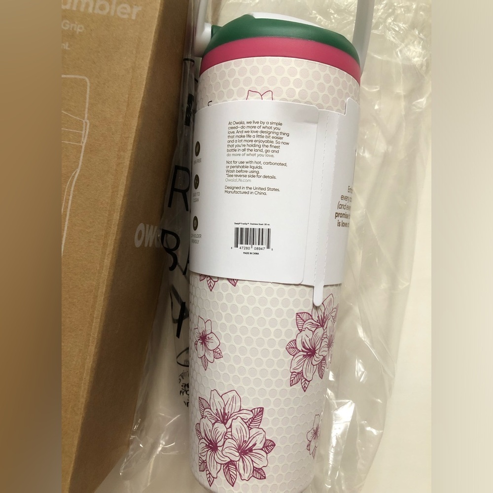 NWT Owala 30 OZ Special Edition Azalea 13 Floral Masters Golf Freesip - Picture 8 of 15